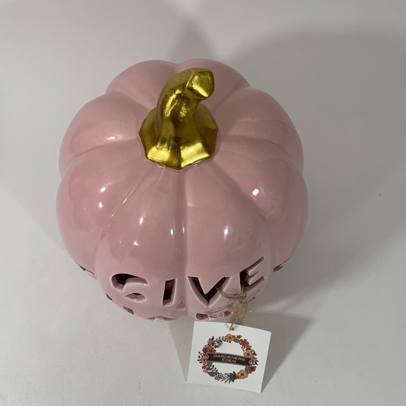 Ceramic Pumpkin Lantern By Gardeners Eden - Picture 4 of 9